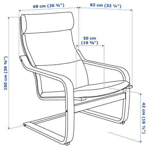 Poang chair store too low